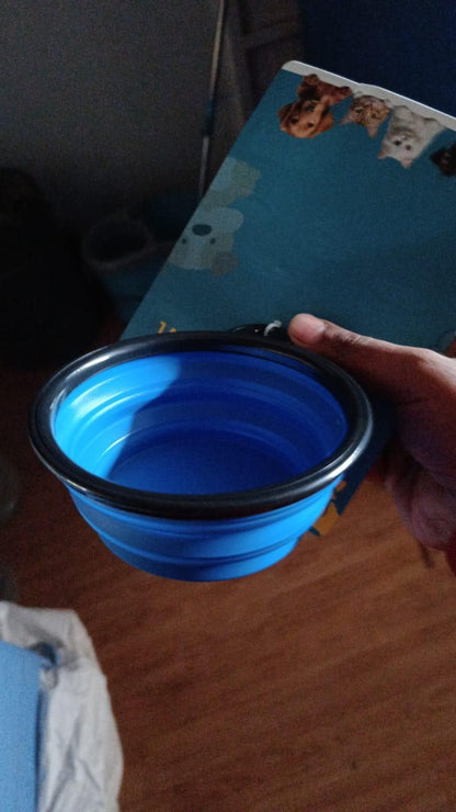 Foldable Silicone Pet Feed Bowl — Travel Ready for Dogs & Cats