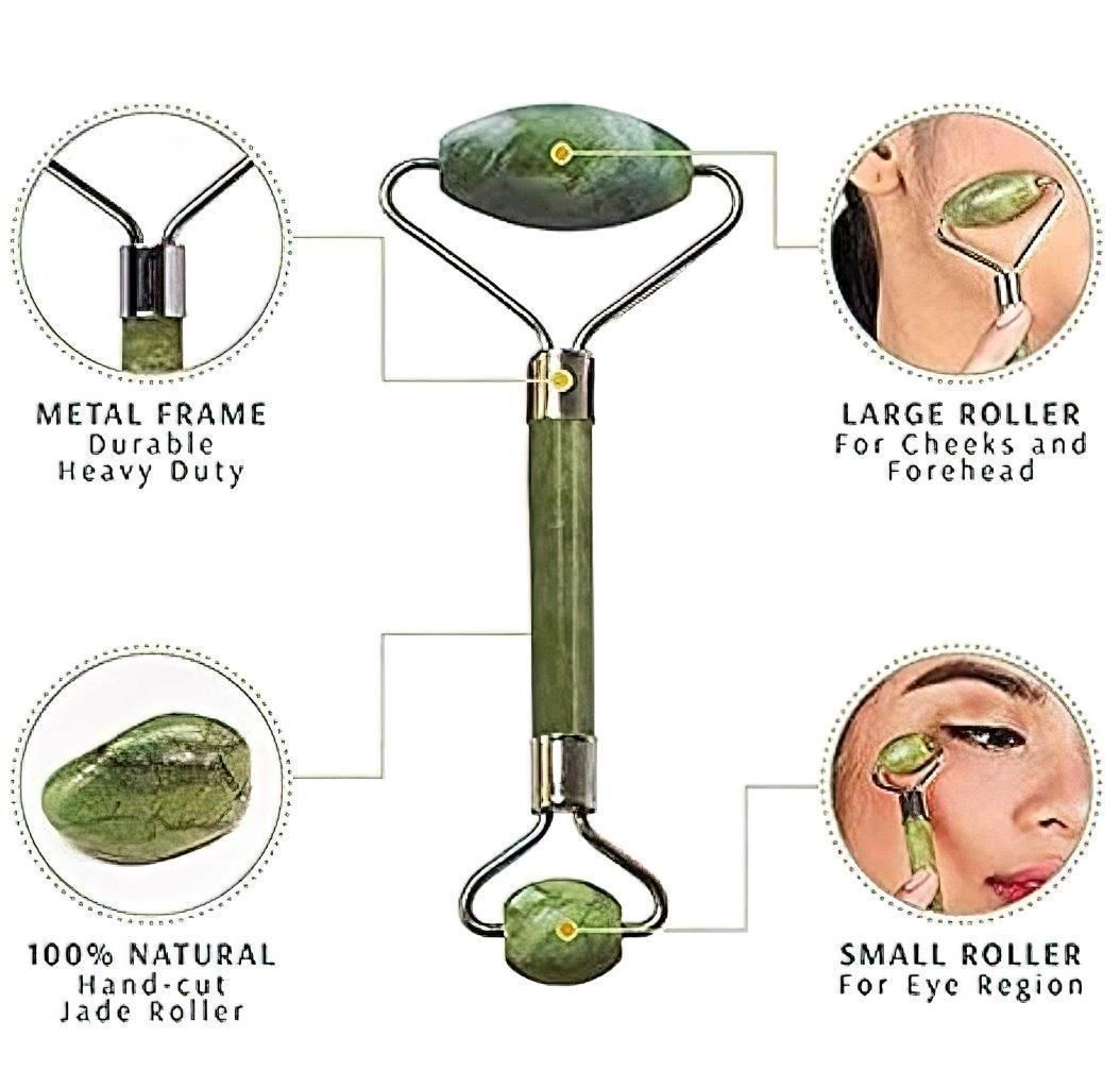 Glow & Roll: Jade Facial Roller and Massager for Radiant Skin