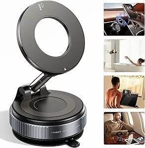 Magnetic Car Phone Holder – Strong Vacuum Suction Mount