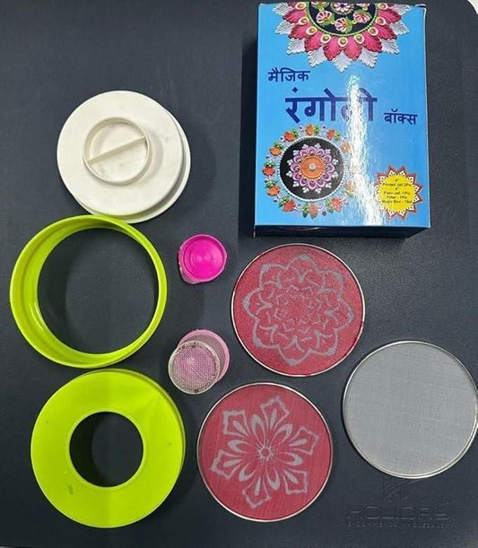 Magic Rangoli Kit with Stencil (4-inch) – Festive Rangoli DIY Set