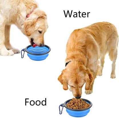 Foldable Silicone Pet Feed Bowl — Travel Ready for Dogs & Cats