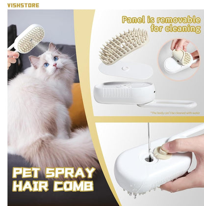 Steam Groomer Brush for Dogs & Cats – Pet Spa at Home