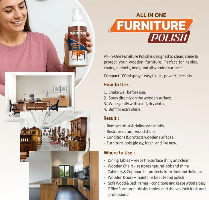 All-In-One Furniture Polish (Pack of 3) — Shine, Protect & Revive