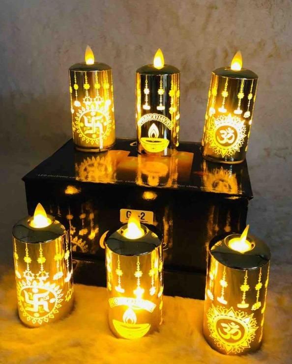 Moving Flame LED Lamp — Glow Lamp for Home Ambience