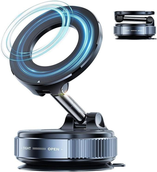 Magnetic Car Phone Holder – Strong Vacuum Suction Mount