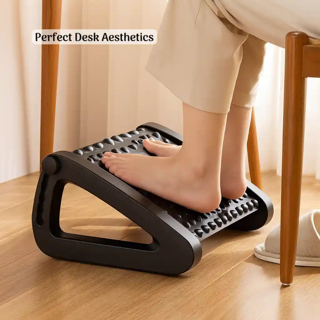 Adjustable Footrest with Massage Support – Comfort for Home & Office