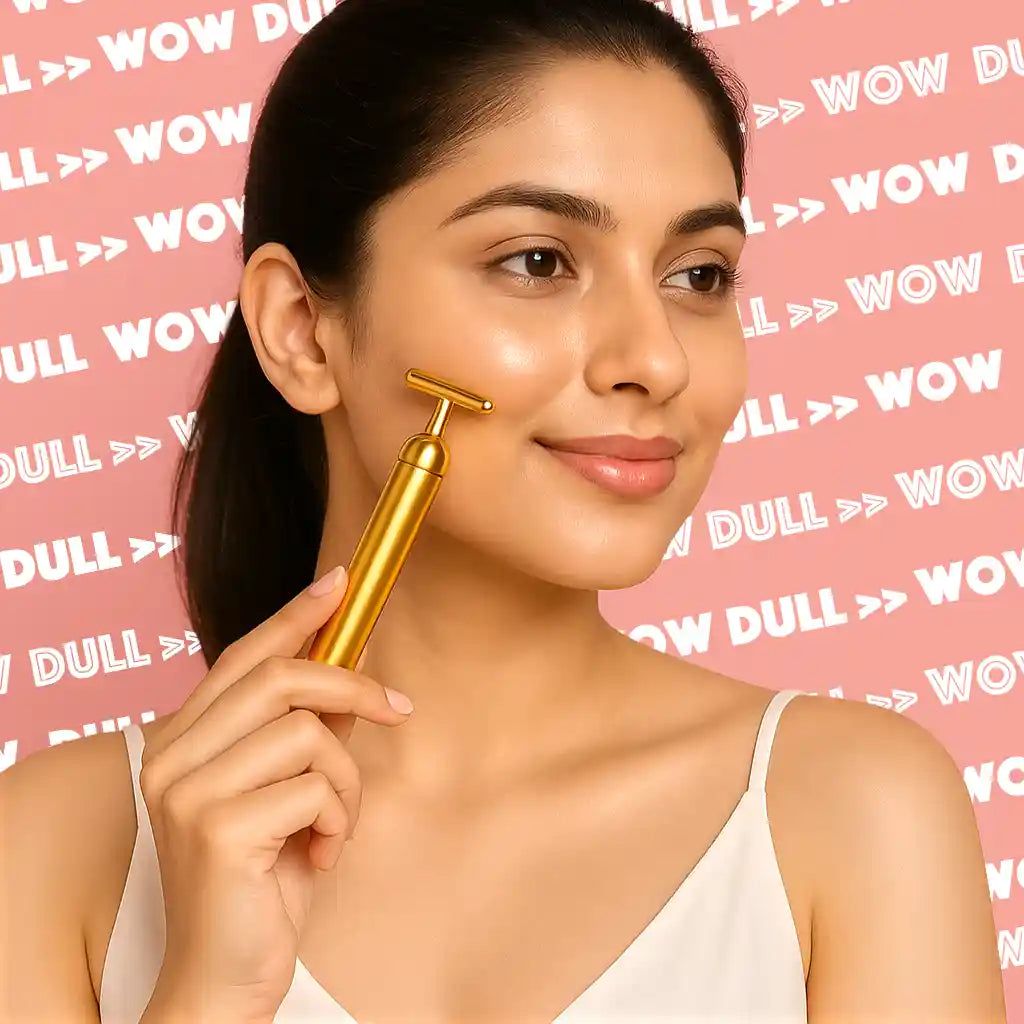 24K Gold Electric Face Massage Roller