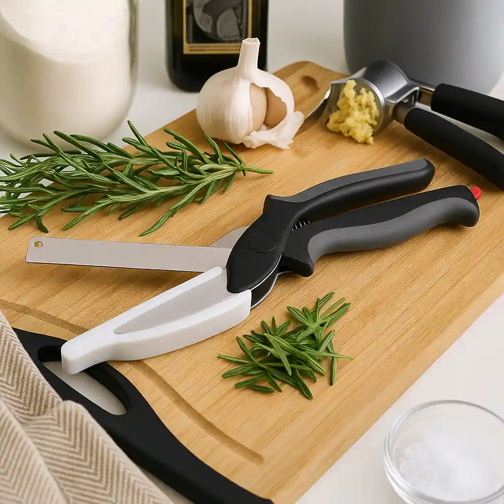 Sturdy Stainless Steel 2-in-1 Clever Cutter Knife for Everyday Kitchen Use