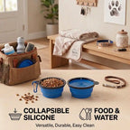 Foldable Silicone Pet Feed Bowl — Travel Ready for Dogs & Cats