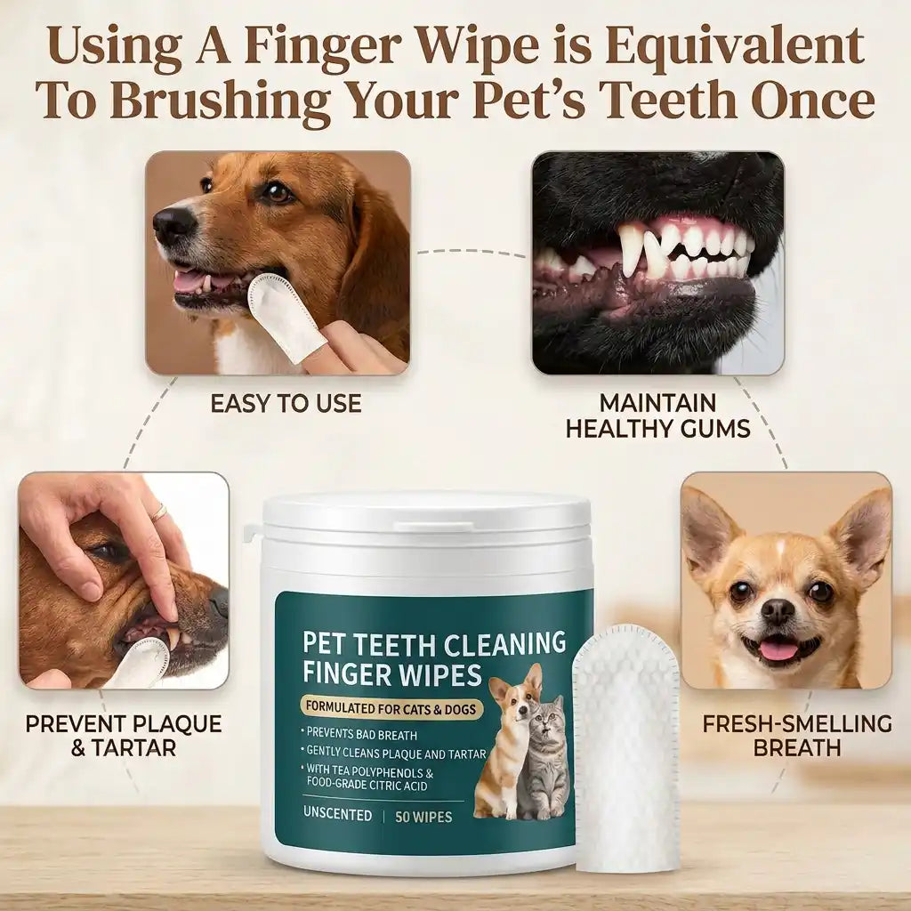 Pet Dental Wipes — Hassle-Free Oral Care for Cats & Dogs