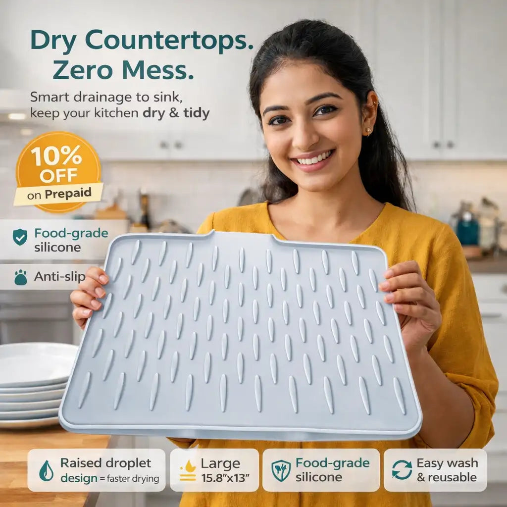 Silicone Dish Drying Mat for Kitchen