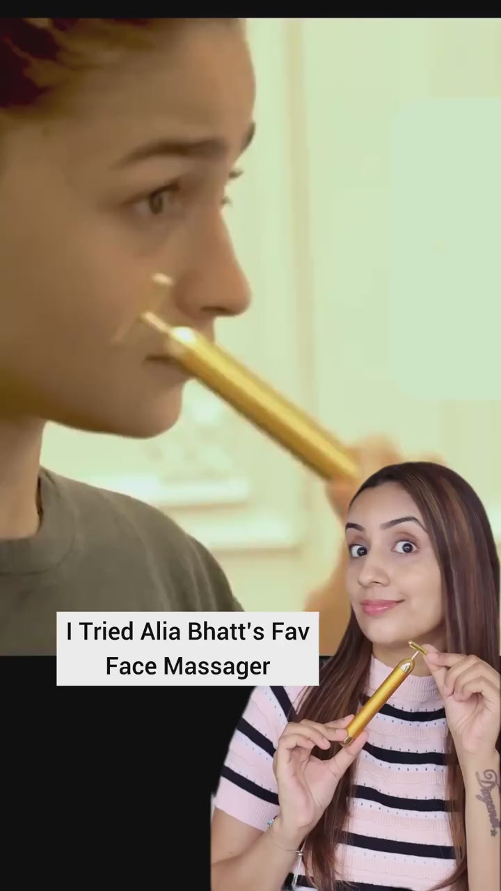 24K Gold Electric Face Massage Roller