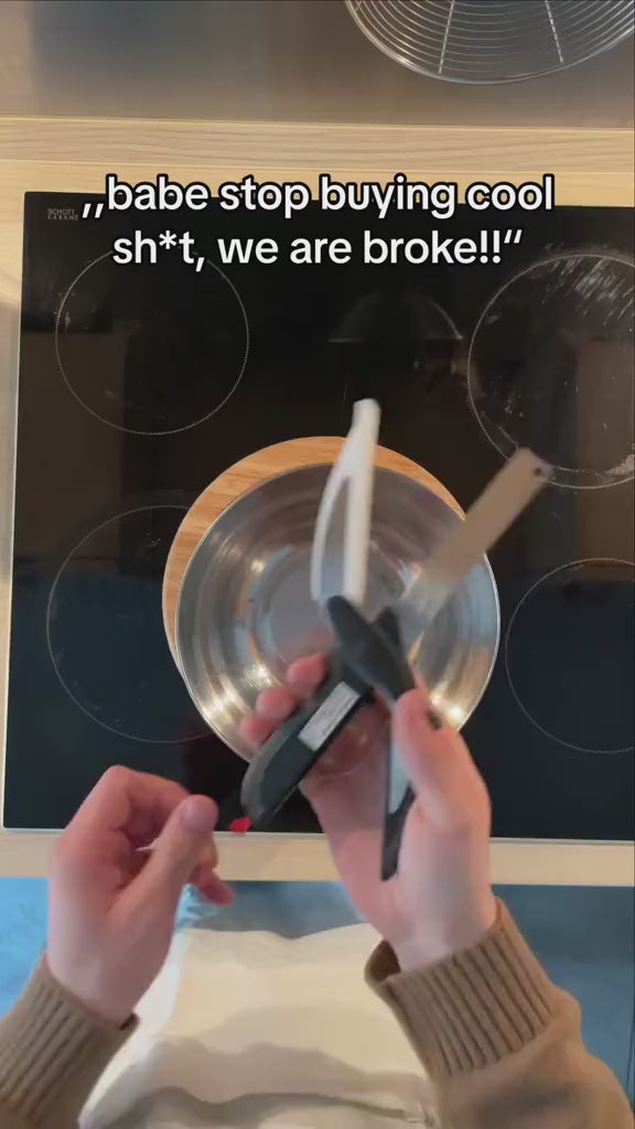 Sturdy Stainless Steel 2-in-1 Clever Cutter Knife for Everyday Kitchen Use