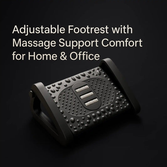 Adjustable Footrest with Massage Support – Comfort for Home & Office