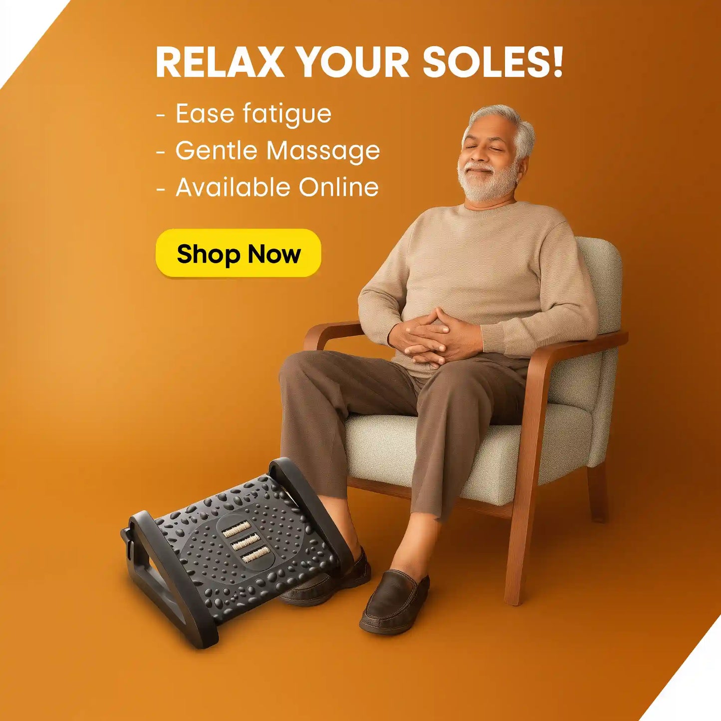 Adjustable Footrest with Massage Support – Comfort for Home & Office