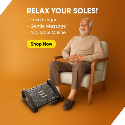 Adjustable Footrest with Massage Support – Comfort for Home & Office