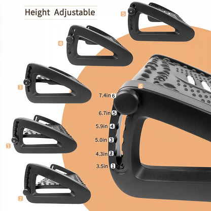 Adjustable Footrest with Massage Support – Comfort for Home & Office